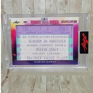 2022 Leaf Ticket To The Show Mariah Carey Concert Ticket Stub Show 1993